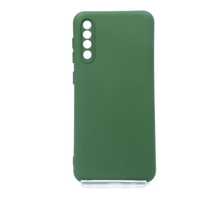 Силіконовий чохол Full Cover для Samsung A50/A50S/A30S dark green Full Camera без logo
