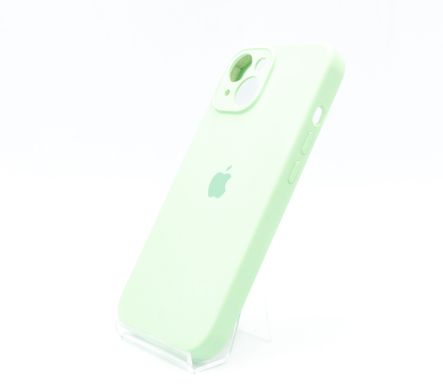 Силіконовий чохол Full Cover для iPhone 15 fresh green (pistachio) Full Camera