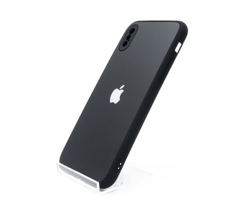 TPU+Glass чохол Matte Candy для Apple iPhone X/XS Full camera black
