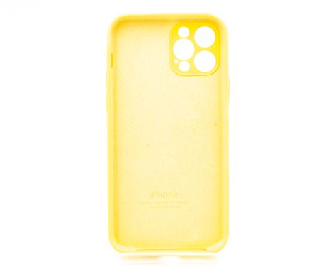 Силіконовий чохол Full Cover для iPhone 12 Pro yellow Full Camera