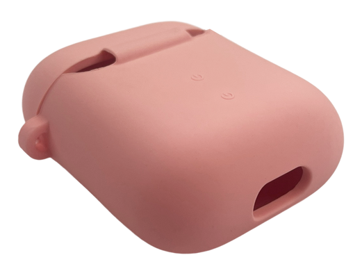 Чохол for AirPods 1/2 силіконовий light pink з мікрофіброю