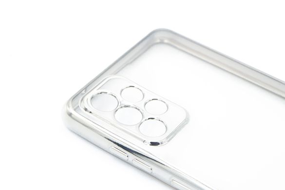 Силіконовий чохол Сlear для Samsung A72 4G/A72 5G silver Full Camera з глянсовою окантовкою