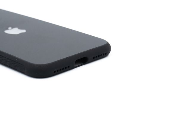 TPU+Glass чохол Matte Candy для Apple iPhone 7/8/SE 2020 Full camera black