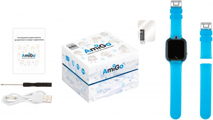 Смарт годинник для дітей Amigo GO 007 FLEXI GPS blue
