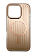 TPU чохол Ribbed Matte with MagSafe для iPhone 16 Pro gold