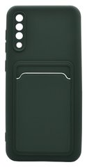 Силиконовый чехол WAVE Colorful Pocket для Samsung A30s/A50 dark green Full Camera