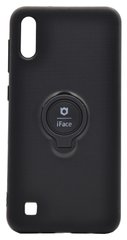 Силиконовый чехол iFace с кольцом+магнит Samsung A10 black