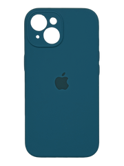 Силиконовый чехол Full Cover для iPhone 15 Plus abyss blue Full Camera