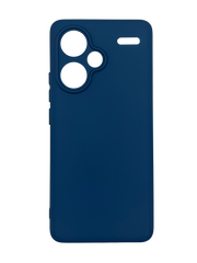 Силиконовый чехол Full Cover для Xiaomi Redmi Note 13 Pro+ navy blue Full Camera без logo