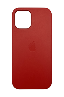 Чохол Original Leather with Magsafe для iPhone 12/12 Pro red
