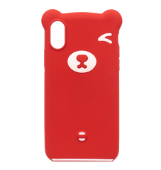 Чехол Bear для iPhone X/XS red