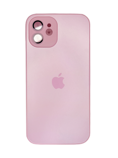 Чохол TPU+Glass sapphire matte case для iPhone 12 chanel pink