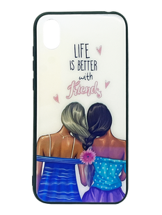 Накладка Glass+TPU girls для Huawei Y5 2019