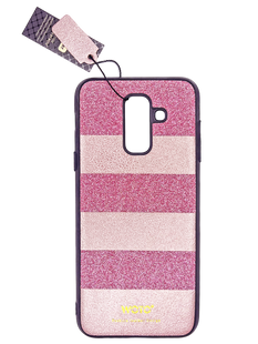 Накладка Sibling Woto Glittery для Samsung J8 pink