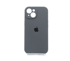 Силіконовий чохол Full Cover для iPhone 15 pebble (dark grey) Full Camera