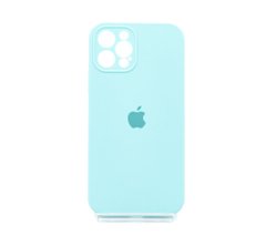 Силіконовий чохол Full Cover для iPhone 12 Pro marine green(azur) Full Camera