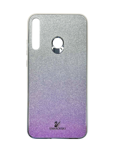 Чохол TPU+Glass для Huawei Y7P 2020 / P40 Lite E Swarovski violet