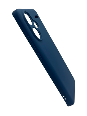 Силиконовый чехол Full Cover для Xiaomi Redmi Note 13 Pro+ navy blue Full Camera без logo