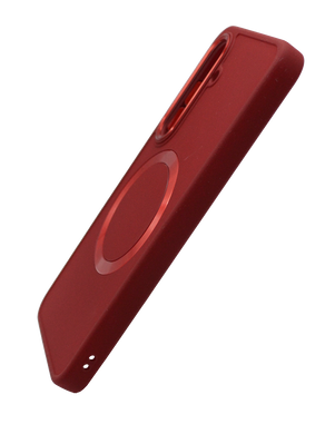 TPU чехол Bonbon Metal Style with MagSafe для Samsung S24 red