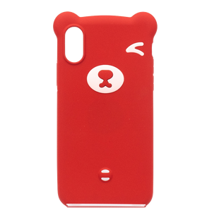 Чехол Bear для iPhone X/XS red