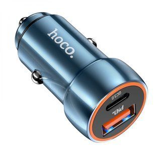 Автомобильное зарядное устройство для HOCO Z46A PD20W+QC3.0 Type-C supphire blue