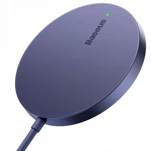 Беспроводное зарядное устройство Baseus Simple Mini3 Magnetic Wireless Charger 15W purple