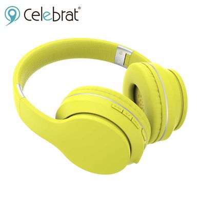 Bluetooth стерео гарнітура Celebrat SKY- 6 yellow