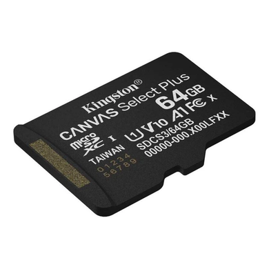 Карта пам'яті Kingston micro SDXC 64Gb Canvas Select Gen3 100R 10class