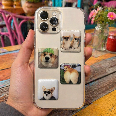 Набір стікерів 3D Corgi 1