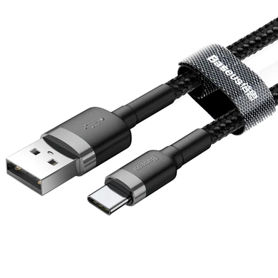 USB кабель Baseus CATKLF-CG1 Type-C 3A/2m gray-black