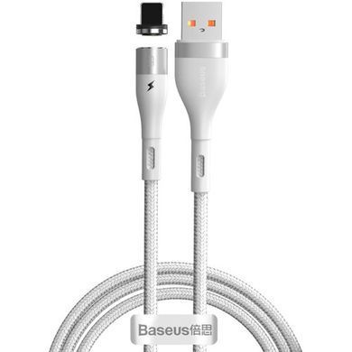 USB кабель Baseus Zinc Magnetic Safe Fast Chardingm Lighthing2.4A 1m white