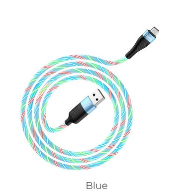 USB кабель HOCO U85 Charming Night Type-C 3A/1m  Fast charging blue