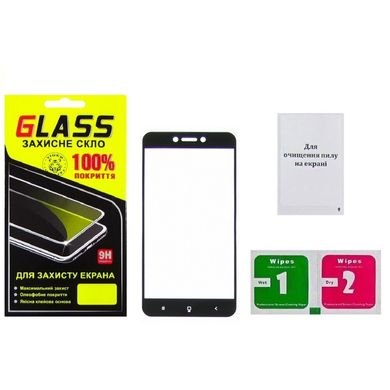 Захисне 2.5D скло Glass для Xiaomi Redmi 5A black s/s (0.3mm) -1