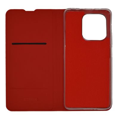 Чохол-книжка шкіра для Xiaomi Redmi Note 13 4G red Getman Elegant PU