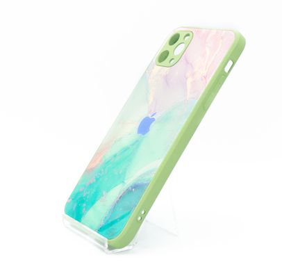 Чохол Marble Clouds для iPhone 11 Pro Max green (TPU)