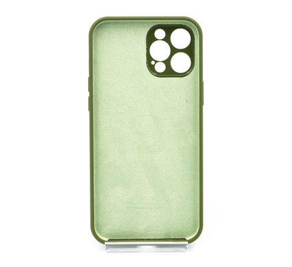 Силіконовий чохол Full Cover для iPhone 12 Pro Max army green Full Camera