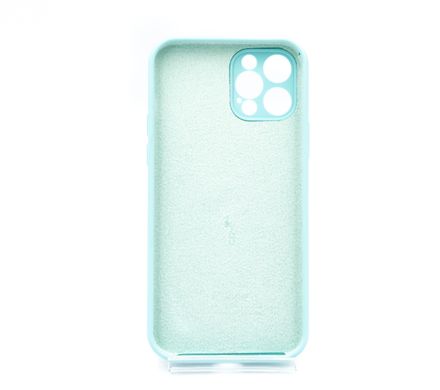 Силіконовий чохол Full Cover для iPhone 12 Pro marine green (azur) Full Camera