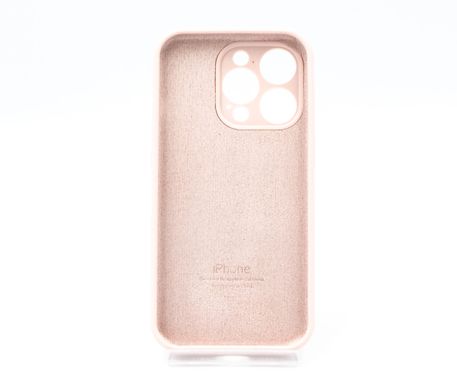 Силіконовий чохол Full Cover для iPhone 14 Pro pink sand Full Camera