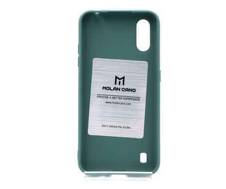 Силіконовий чохол Molan Cano Jelly для Samsung A01 dark green