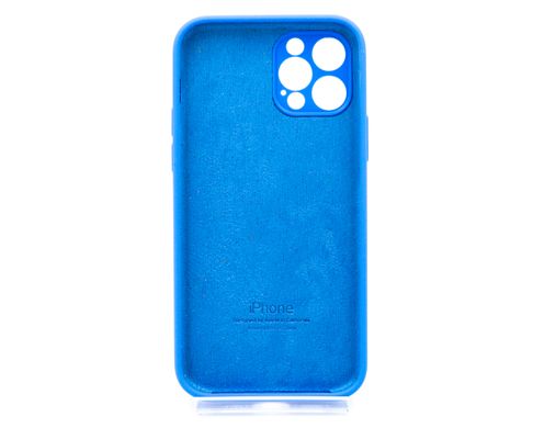 Силіконовий чохол Full Cover для iPhone 12 Pro new lake blue Full Camera