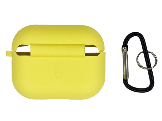Чохол for AirPods Pro 2 силіконовий bright yellow з мікрофіброю