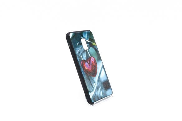 Накладка iPefet Glass малюнок Samsung A8 heart