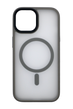 Чехол Fibra Metal Buttons with MagSafe для iPhone 15 clear grey