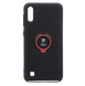 Силиконовый чехол iFace с кольцом+магнит Samsung A10 black/red