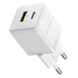 СЗУ Baseus Palm Fast Charger 30W (Type-C+USB) 30W+Type-C to Type-C 1m 60W white