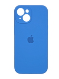 Силіконовий чохол Full Cover для iPhone 15 new lake blue (capri blue) Full Camera