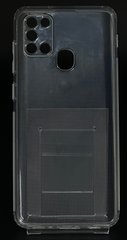 Силіконовий чохол Clear для Samsung A21S 0.5mm з заглушками+захист камери