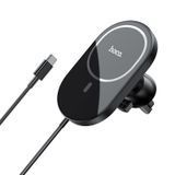 Автотримач із бездротовим ЗУ Hoco CA90 15W/Type-C black