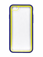Чохол Clear Contrast color Bamper для iPhone 7/8 blue-yellow