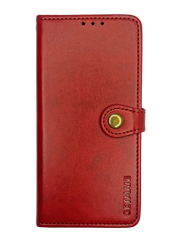 Чехол-книжка кожа для Samsung S21 FE red Getman Gallant PU